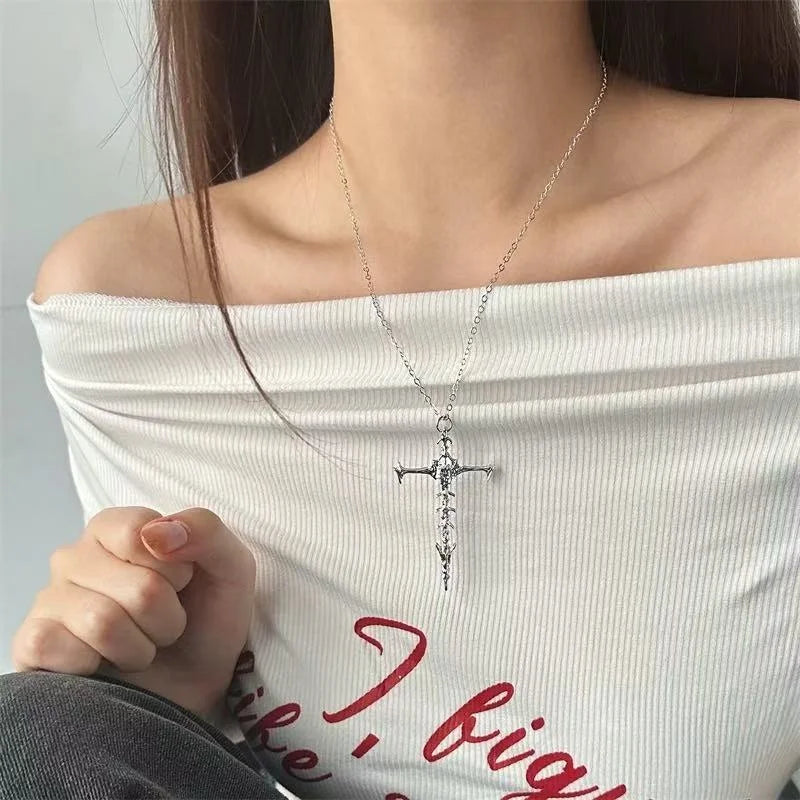 2025 Vintage Gothic Cross Pendant Necklace