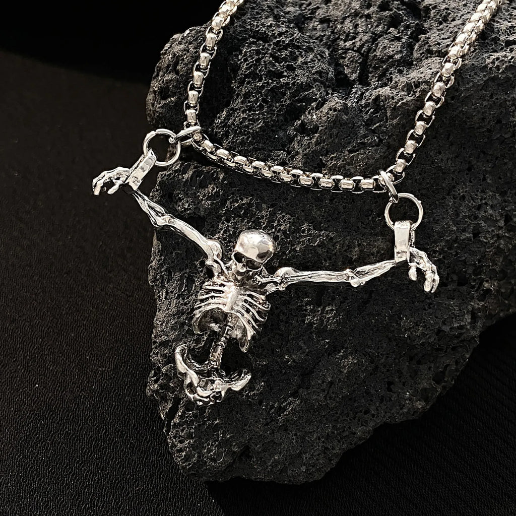 Gothic Skeleton Pendant Necklace