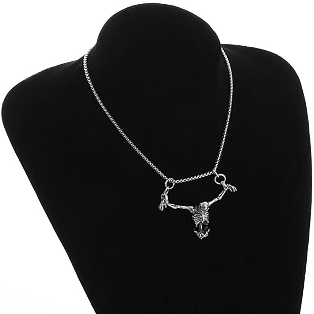 Gothic Skeleton Pendant Necklace