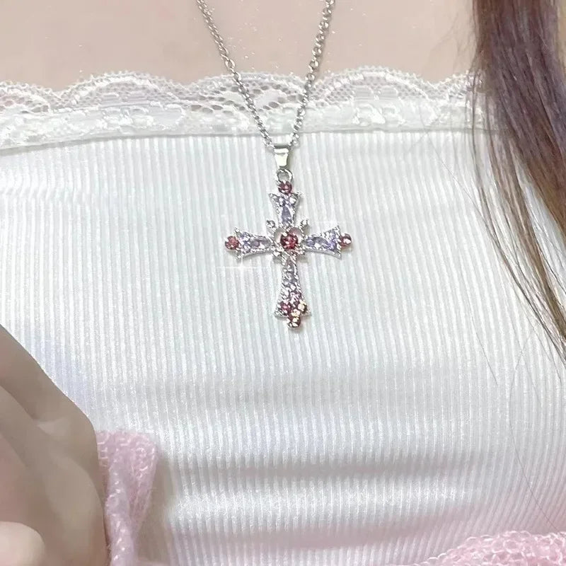 Rose Moonfade Relic Cross Necklace