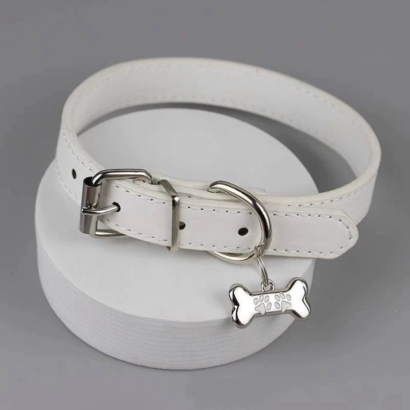 Punk Choker Dog Collar (White, Black, Pink)