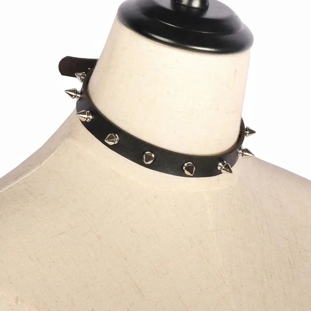 Punk Spike Choker Neckband (Black)