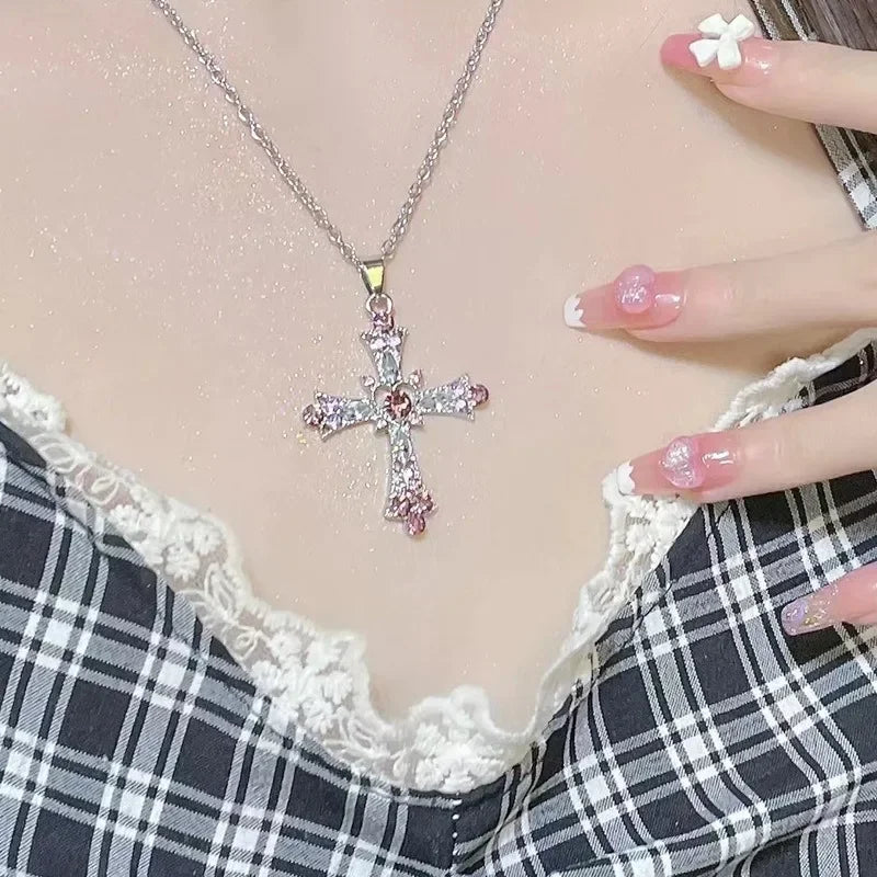 Rose Moonfade Relic Cross Necklace