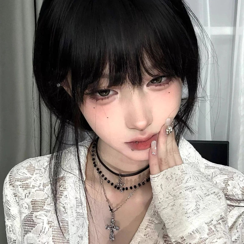 Revenant Cross Pendant Necklace (Black)